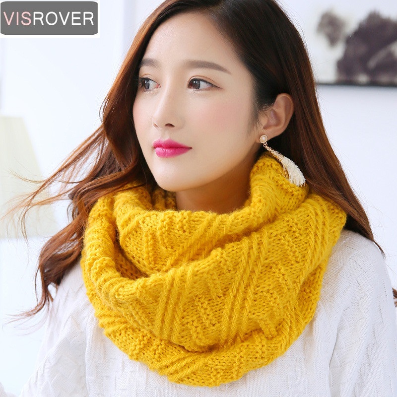 Infinity Scarf Knit - VISROVER Syal Warna Wanita Musim Dingin