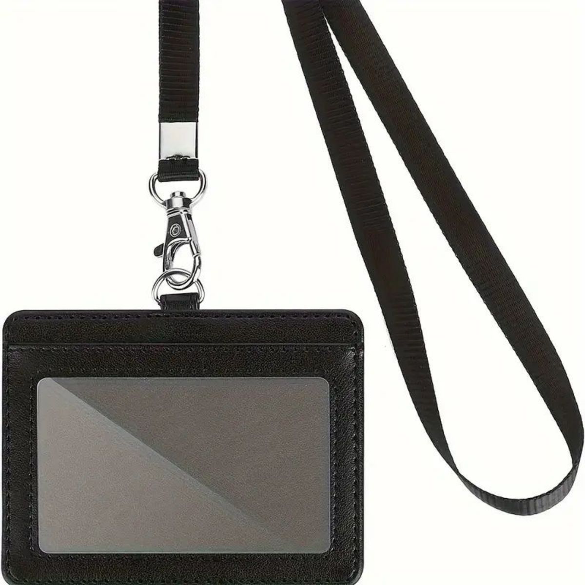 Lanyard Badge Holder - 1 buah tempat lencana ID horizontal