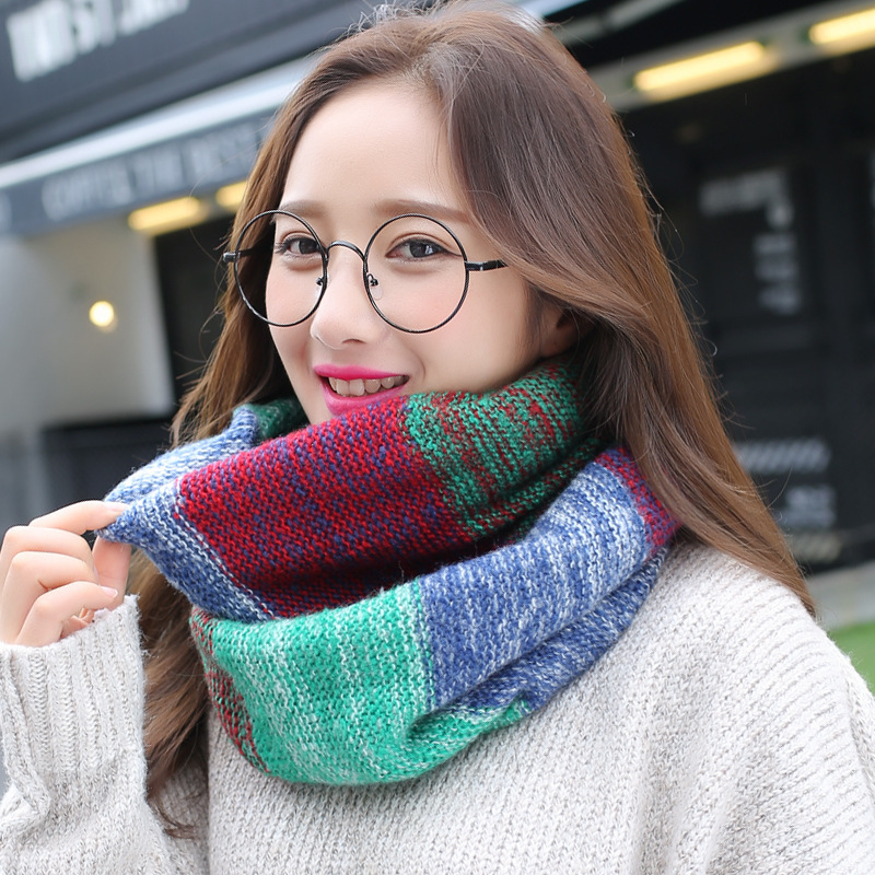 Infinity Scarf Knit - Pelangi rajutan syal tak terbatas untuk