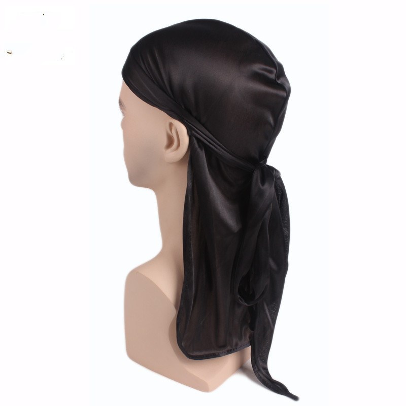Bandana Doo Rag - Bernapas Pria Bahan Sutra Satin Rajutan