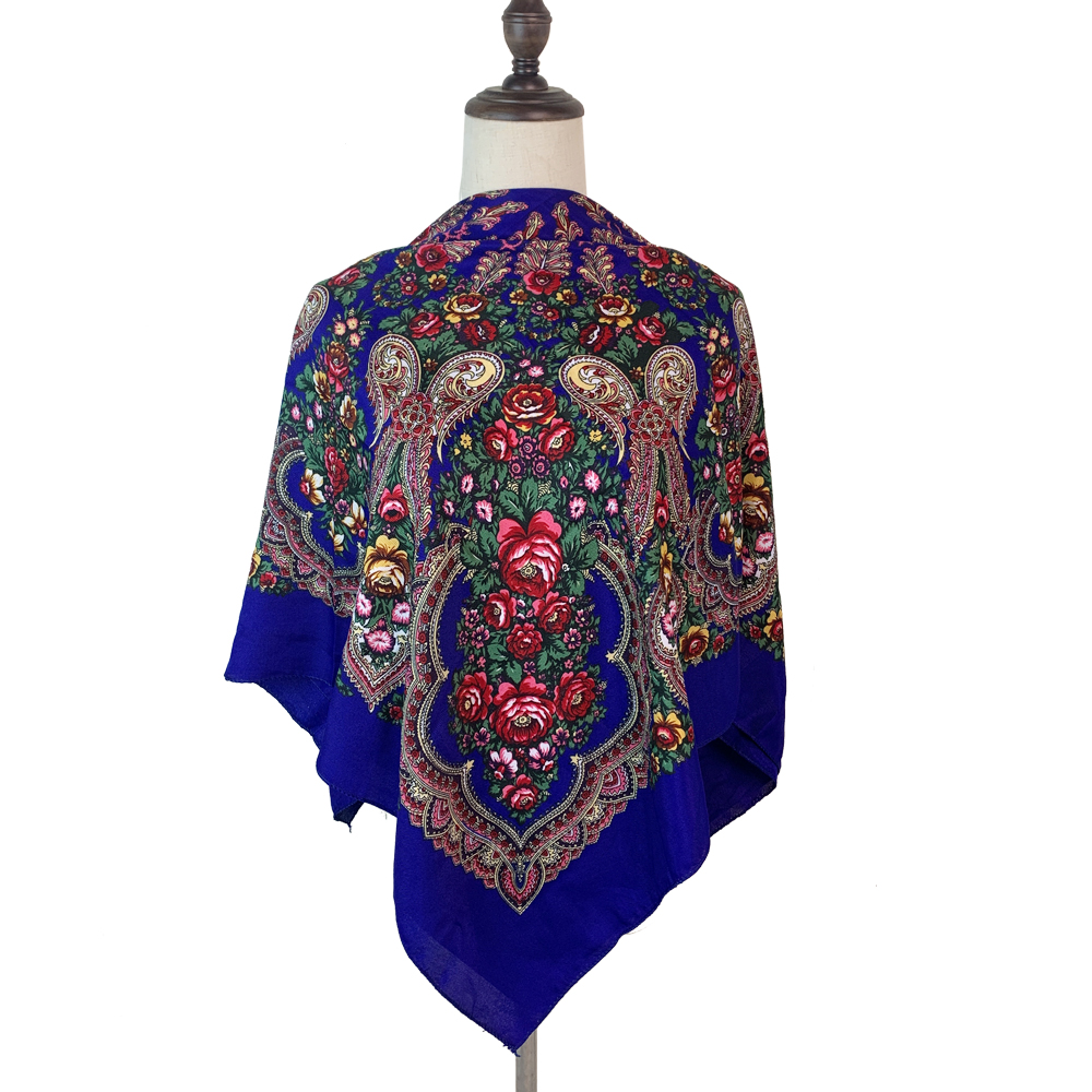 Bandana Cotton - 100*100cm syal persegi Rusia syal Bandana