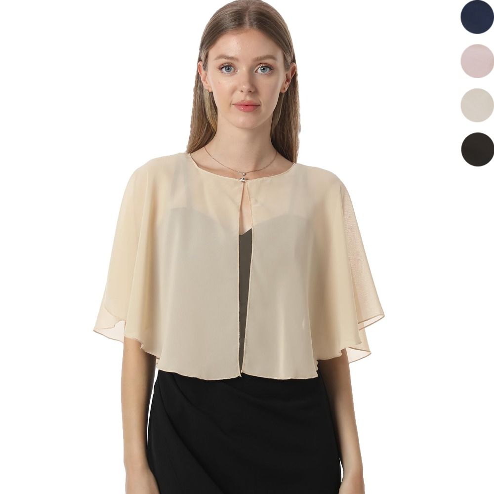 Stole Wedding Shawl - Capelet Chiffon Vintage Desain Ringan Gaya
