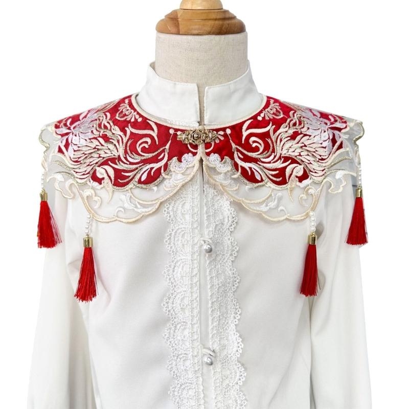 Stole Wedding Shawl - 39BD Selendang Modis Uniseks Selendang Bordir