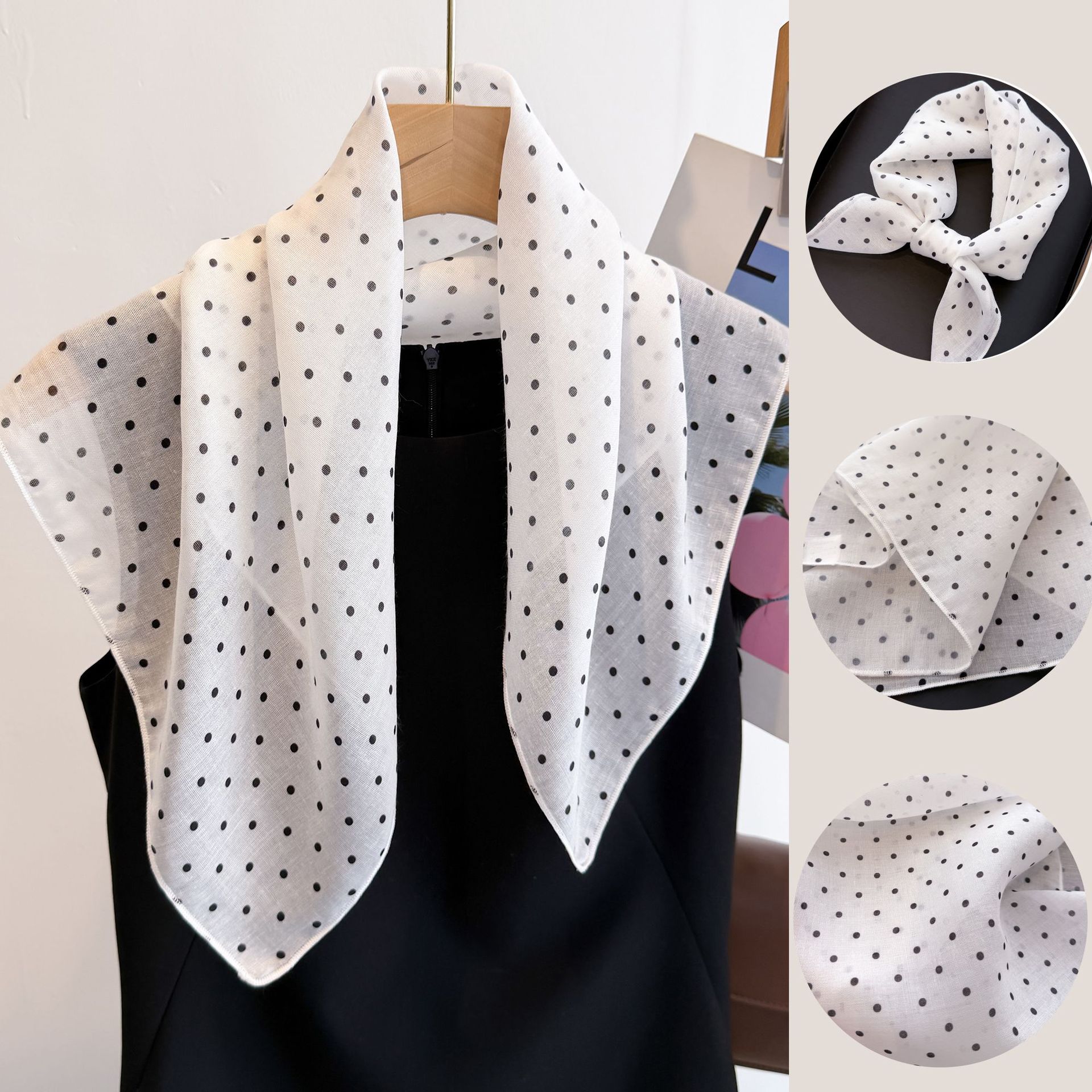 Bandana Cotton - Syal Persegi Katun Linen 50cm -