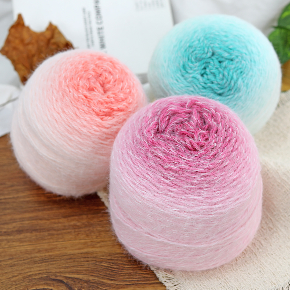 Woven Scarf Blanket - Benang rajutan panjang bertingkat, benang kue,