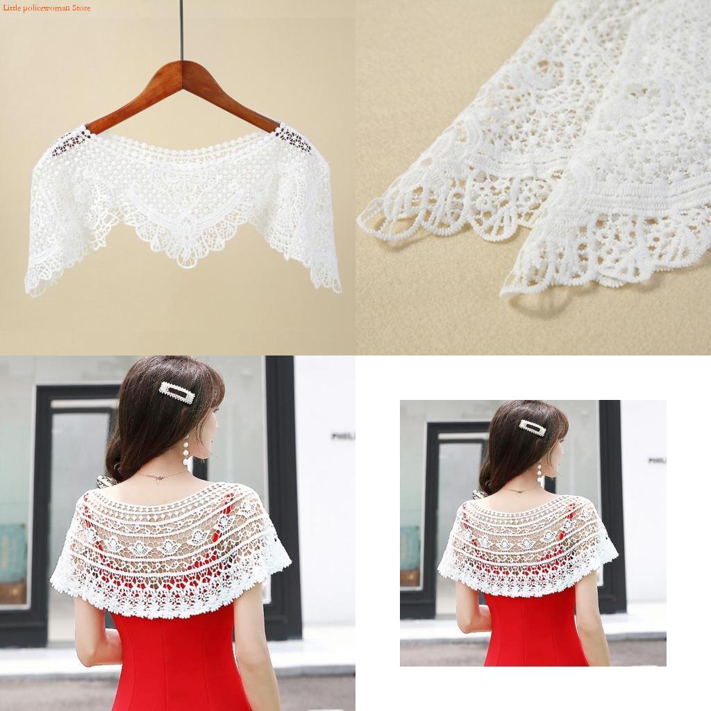 Stole Wedding Shawl - F92D Wanita Bordir Bunga Renda Selendang
