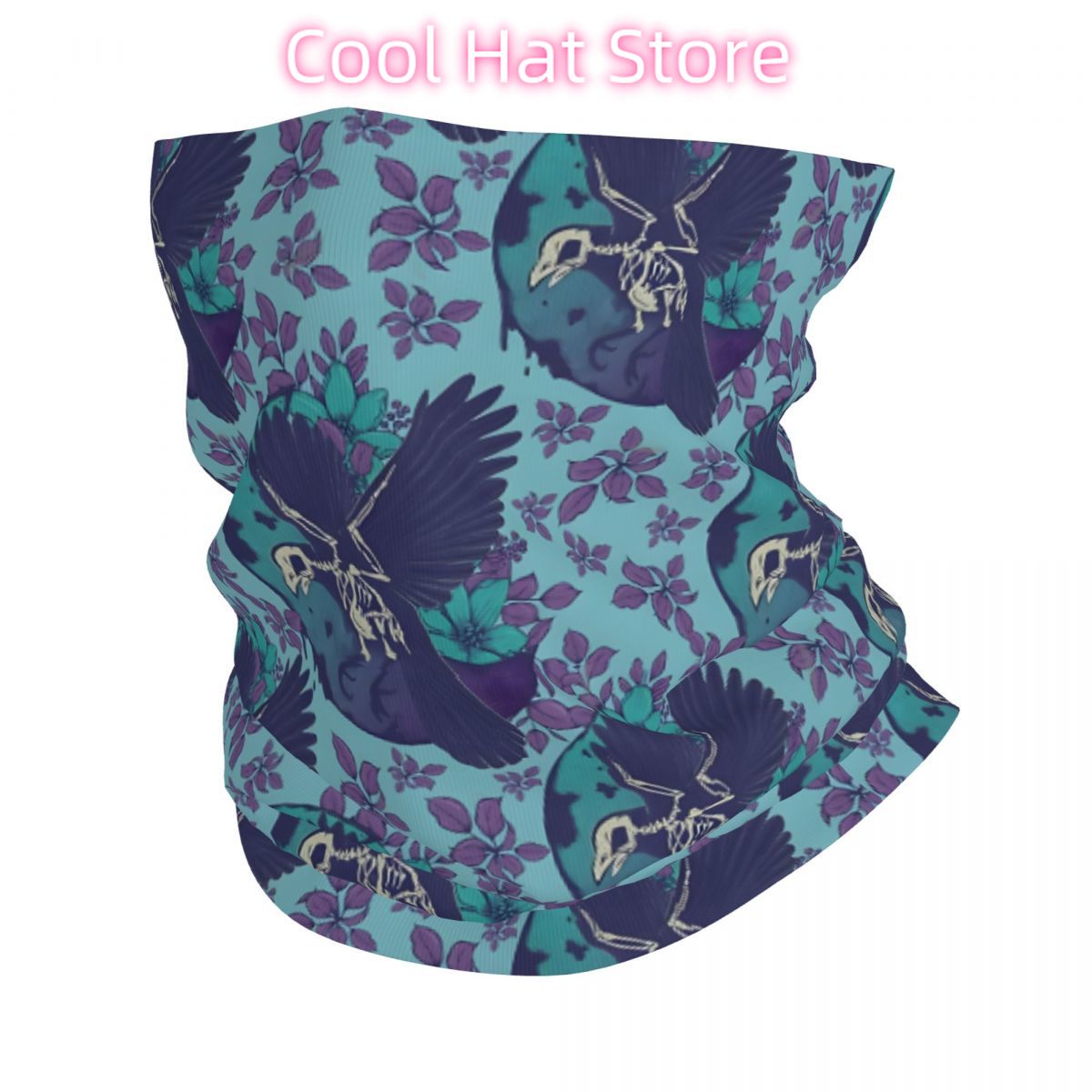 Neck Warmer Tube - Penutup Leher dan Kepala Motif Raven