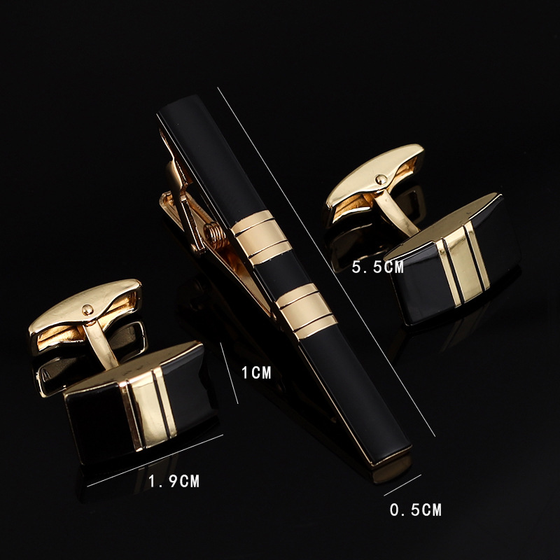 Tie Bar Set Gift - Dasi Pria Klip Manset Set Kemeja
