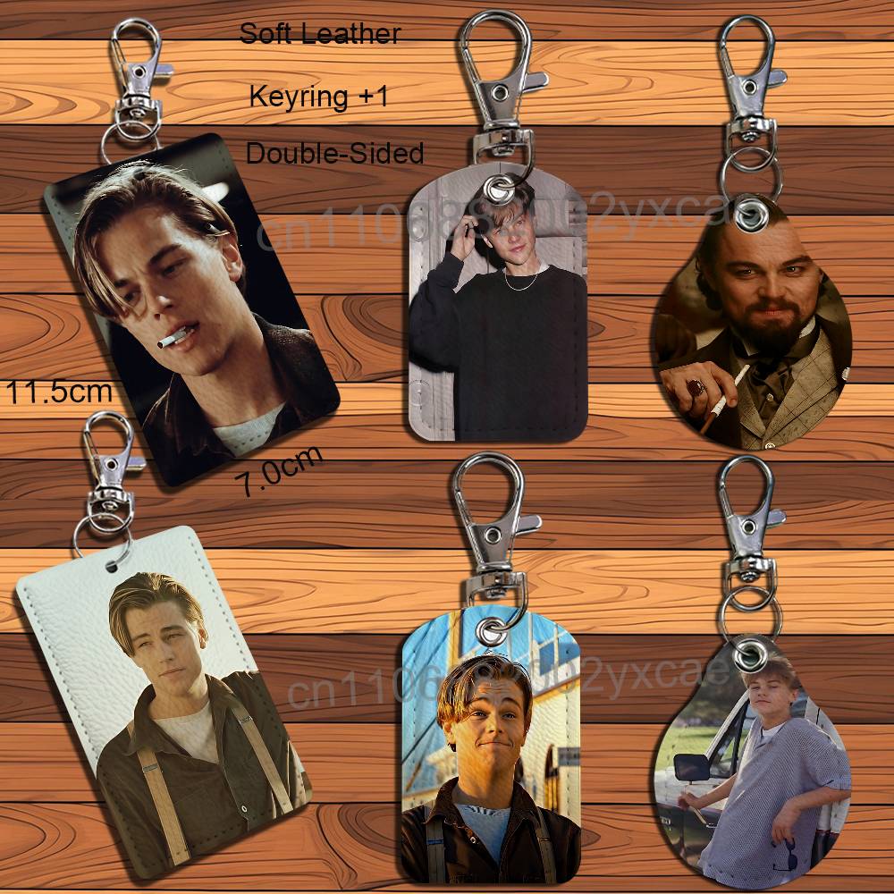 Lanyard Badge Holder - Leonardo DiCaprio Leather Keychain Badge Holder