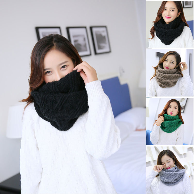 Infinity Scarf Knit - Syal rajut Chunky lembut uniseks, syal