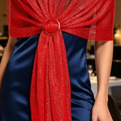 Stole Wedding Shawl - Selendang Pengiring Pengantin Wanita Berkilau dengan