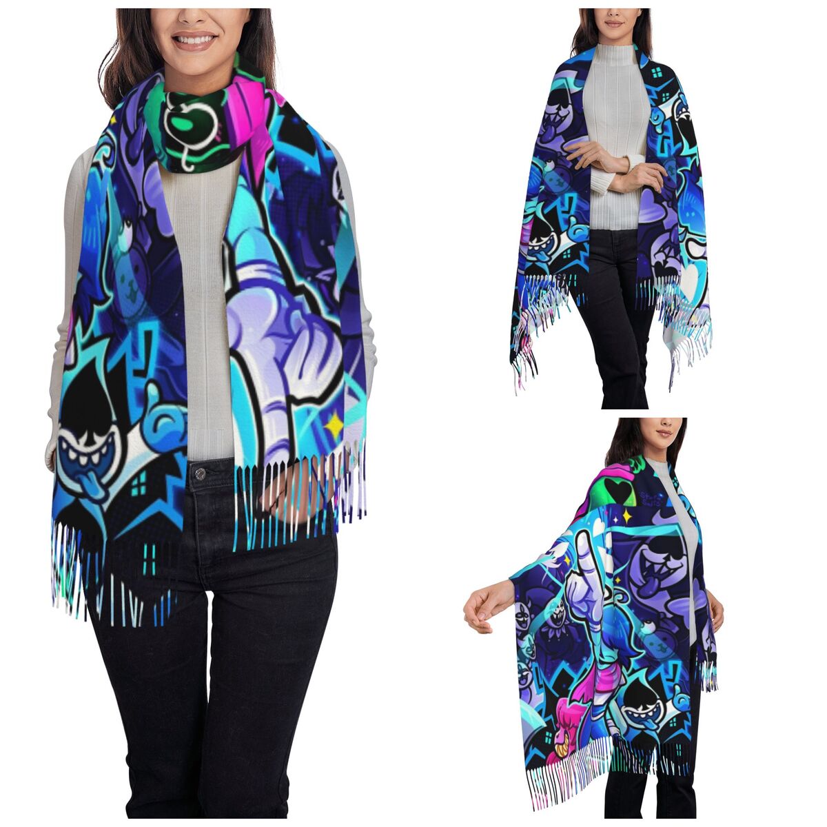Selendang Deltarunes Syal Panj - Pashmina Wrap Large ulasan dan harga