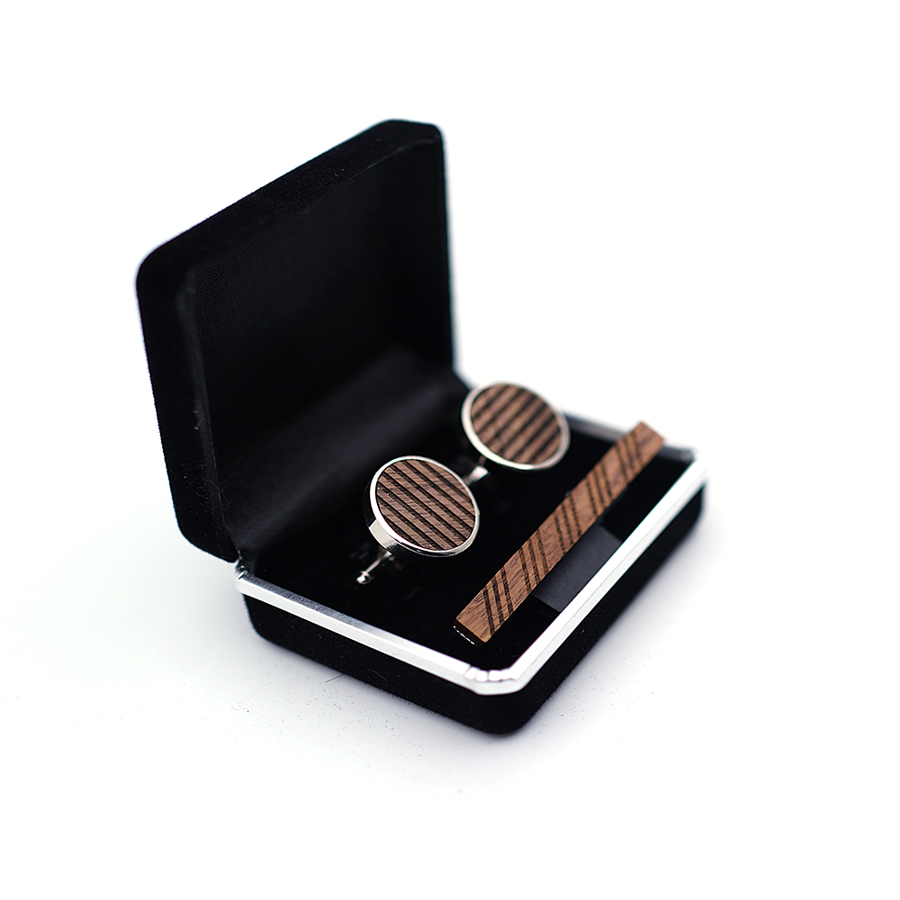 Kualitas Tinggi Kayu Manset Da - Tie Bar Set Gift ulasan dan harga