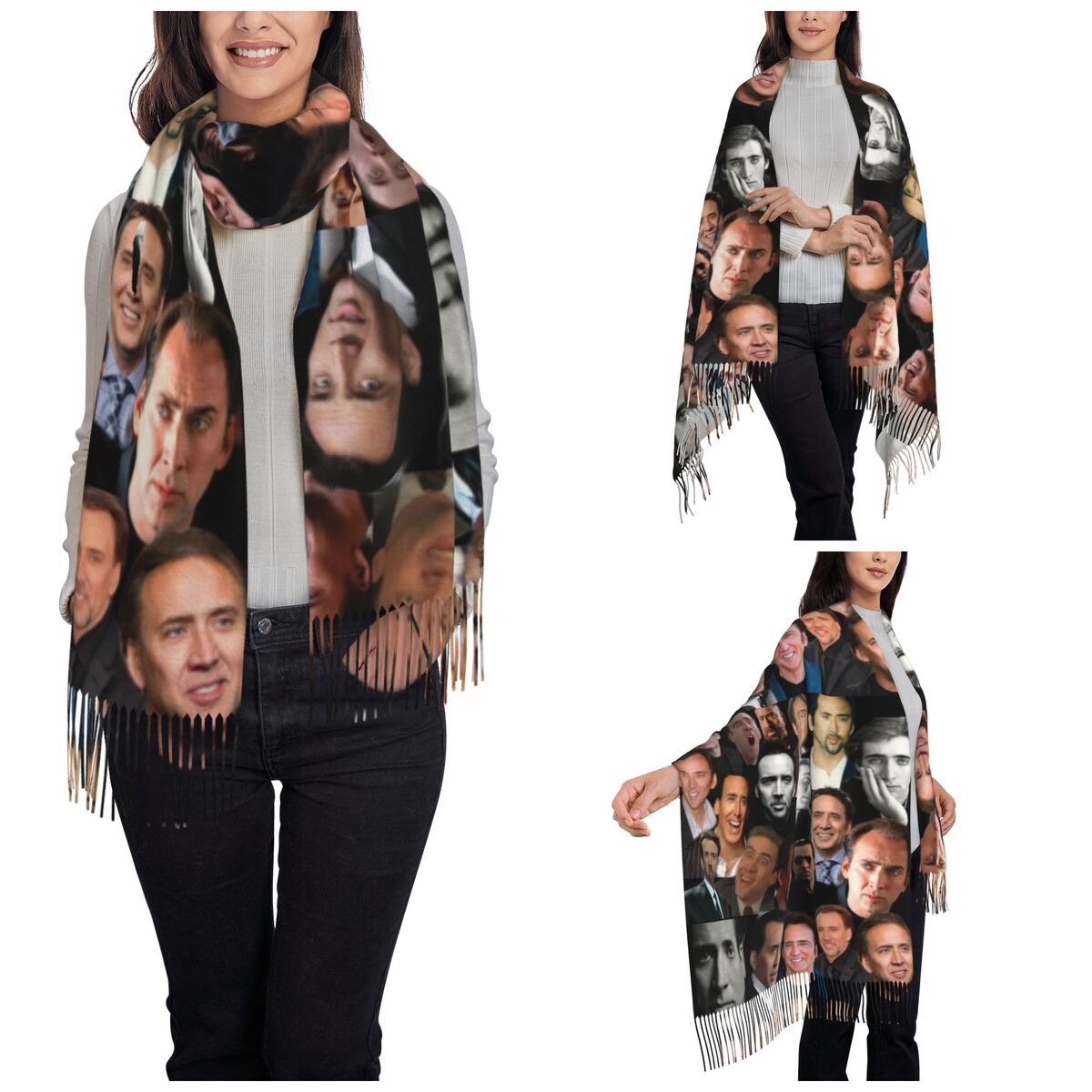 Selendang Nicolas Cage Colllag - Pashmina Wrap Large ulasan dan harga