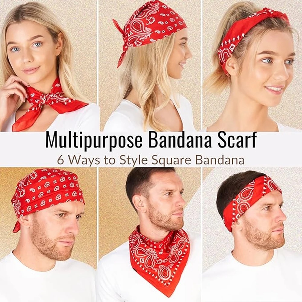 Bandana Unisex Pria Wanita, Pe - Handkerchief Cotton Men ulasan dan harga