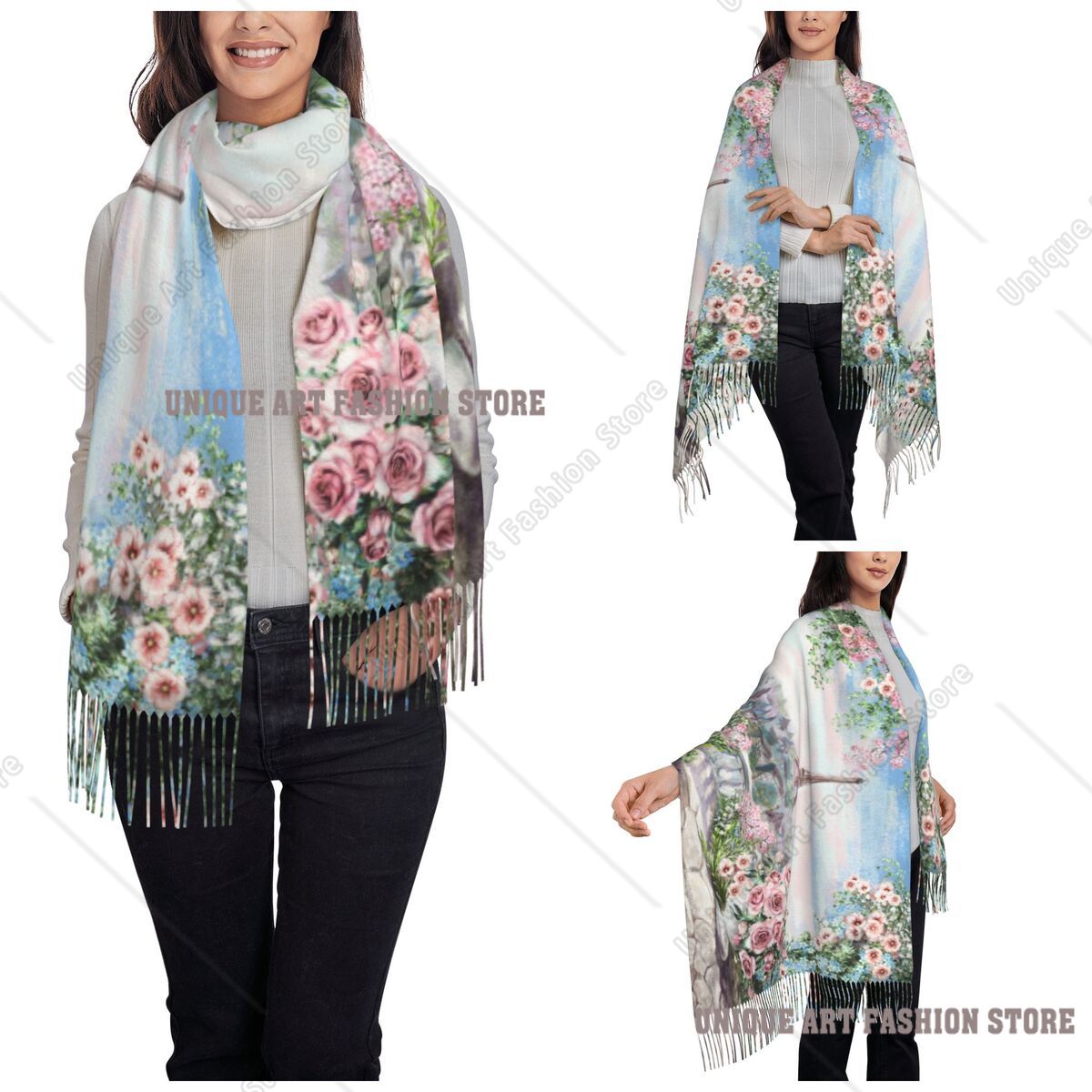 Lukisan Cat Minyak Prancis Par - Pashmina Wrap Large ulasan dan harga