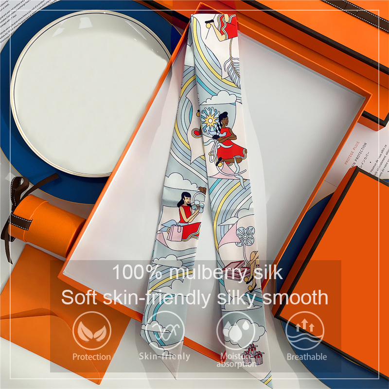 Syal Sutra Murbei 100% Wanita  - Silk Neck Scarf ulasan dan harga