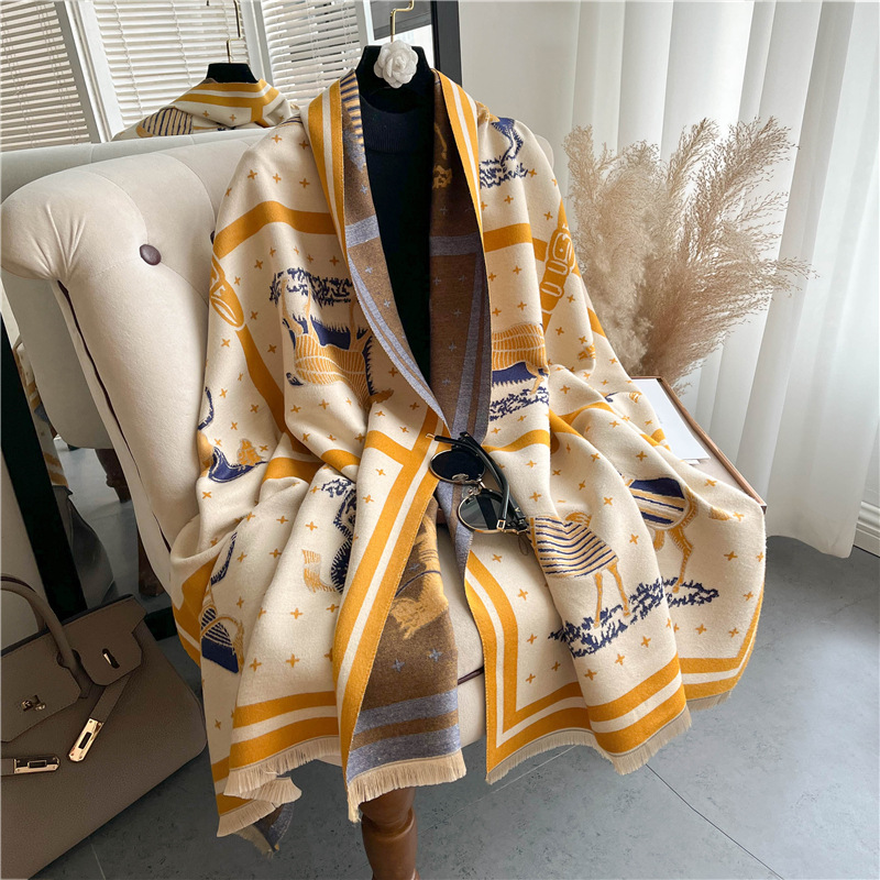 Selimut Kasmir Tebal Gambar Ku - Woven Scarf Blanket ulasan dan harga