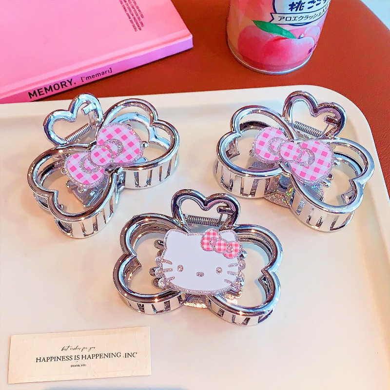Jepit Rambut Hello Kitty Kawai - Tie Clip Silver ulasan dan harga