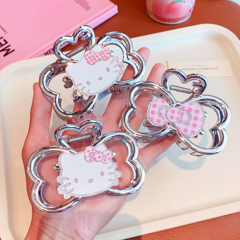Jepit Rambut Hello Kitty Kawai - Tie Clip Silver ulasan dan harga