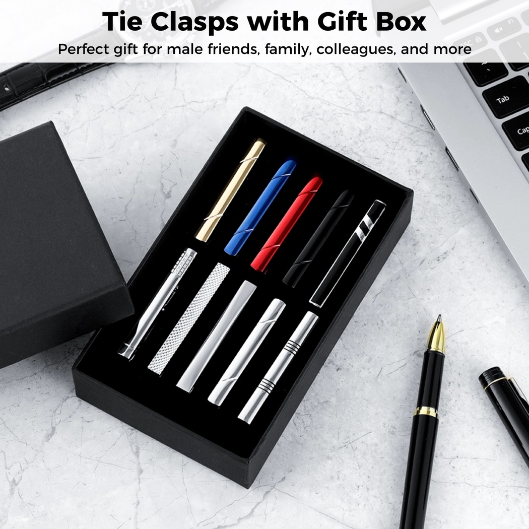 10 Buah Set Klip Dasi untuk Pr - Tie Bar Set Gift ulasan dan harga