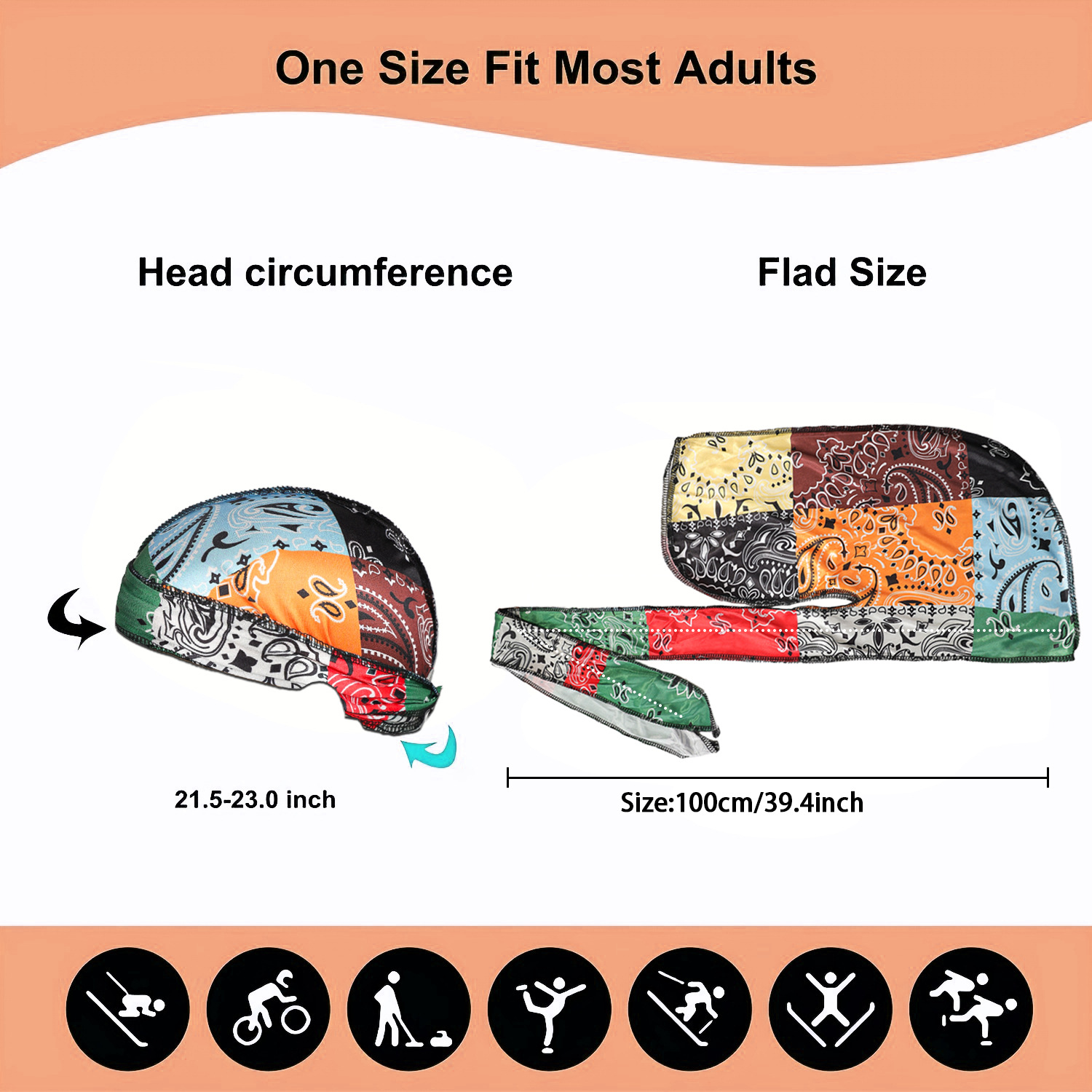 Paisley bandana tahan lama sut - Bandana Doo Rag ulasan dan harga