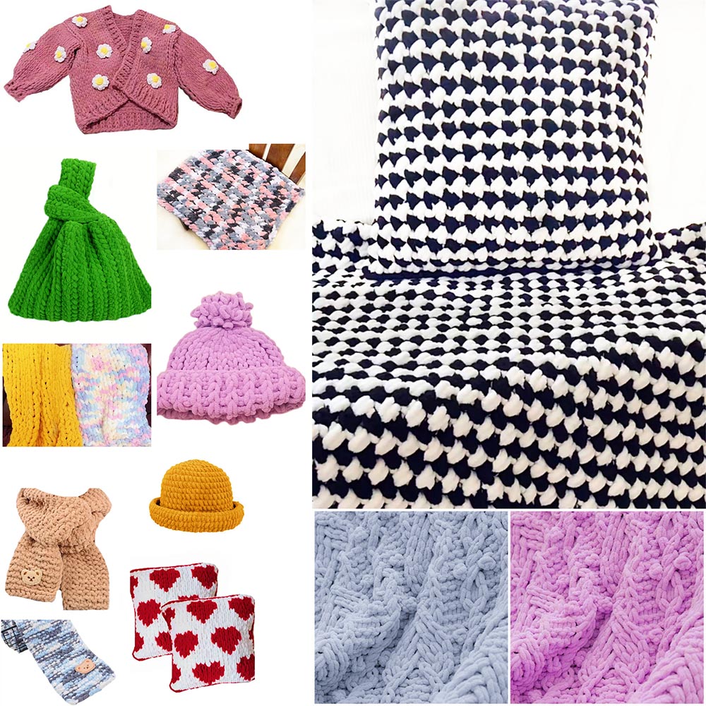 Benang Rajut Chenille Tebal Le - Woven Scarf Blanket ulasan dan harga
