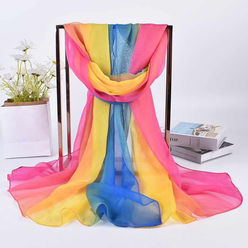 Syal sutra gradien tiga warna  - Face Scarf Mask ulasan dan harga