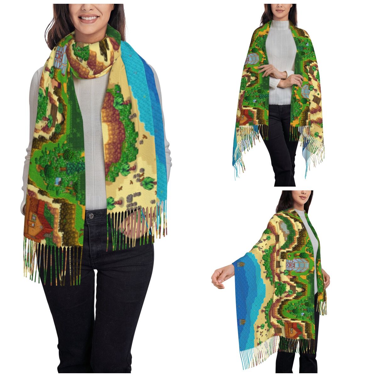 Syal Peta Stardew Valley untuk - Pashmina Wrap Large ulasan dan harga