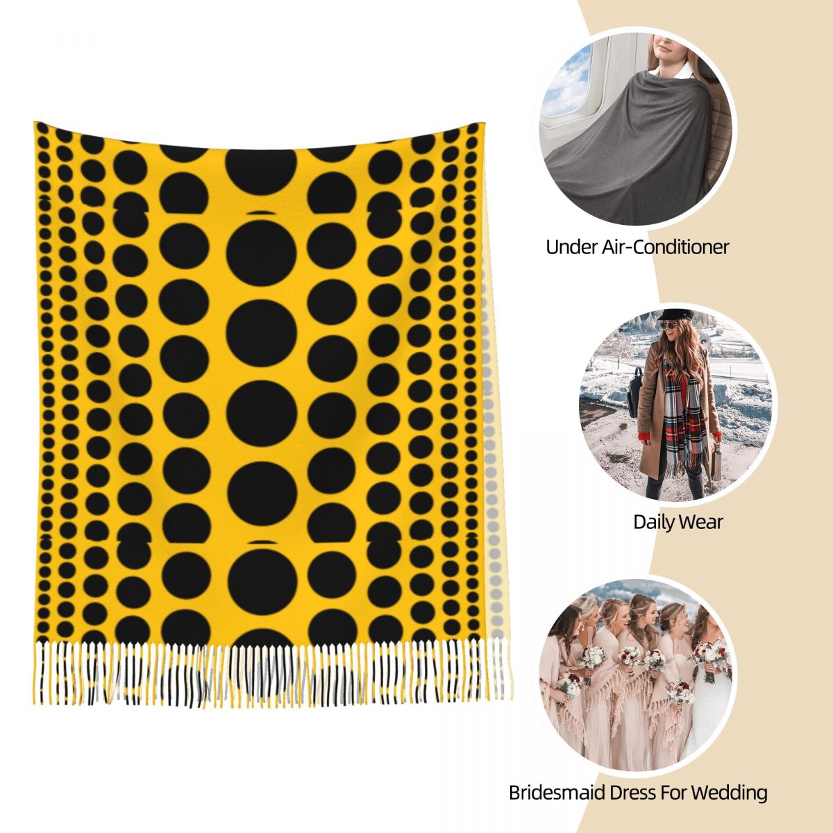Syal Polka Dot tak terbatas un - Infinity Scarf Knit ulasan dan harga