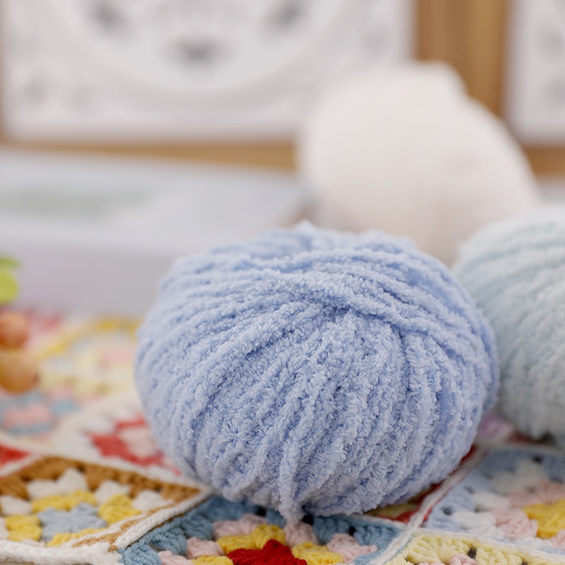 50G Benang Bulu Pendek 70M, Se - Woven Scarf Blanket ulasan dan harga