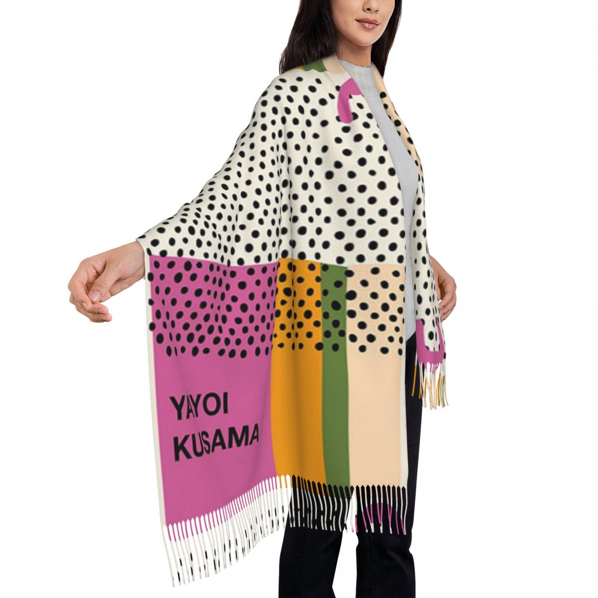 Selendang Mewah Yayoi Kusama I - Infinity Scarf Knit ulasan dan harga