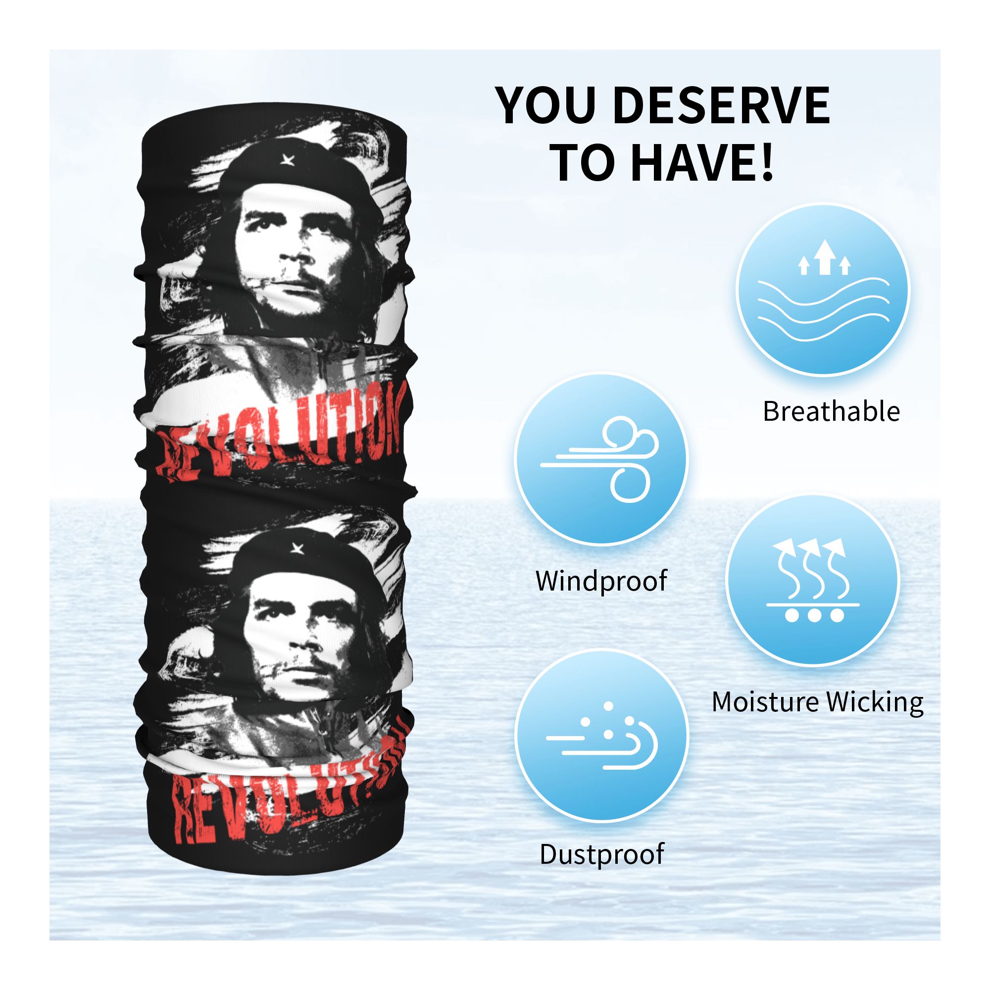 Bandana Che Guevara Revolusi,  - Neck Warmer Tube ulasan dan harga