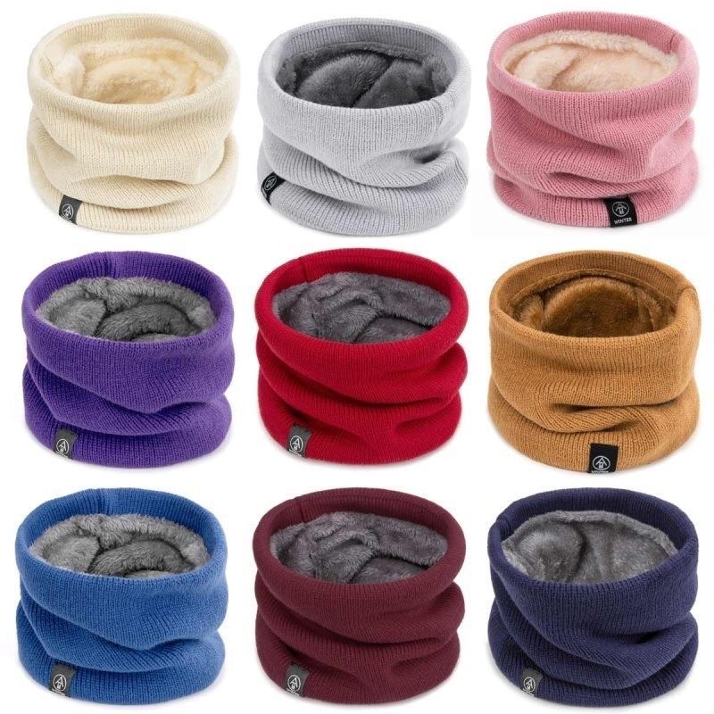 Syal Leher Tebal Mewah Rajutan - Infinity Scarf Knit ulasan dan harga