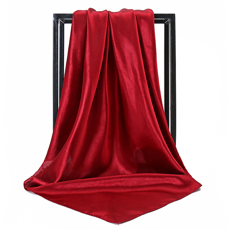 Fashion Wanita 90*90Cm Syal Su - Scarf Silk Square ulasan dan harga