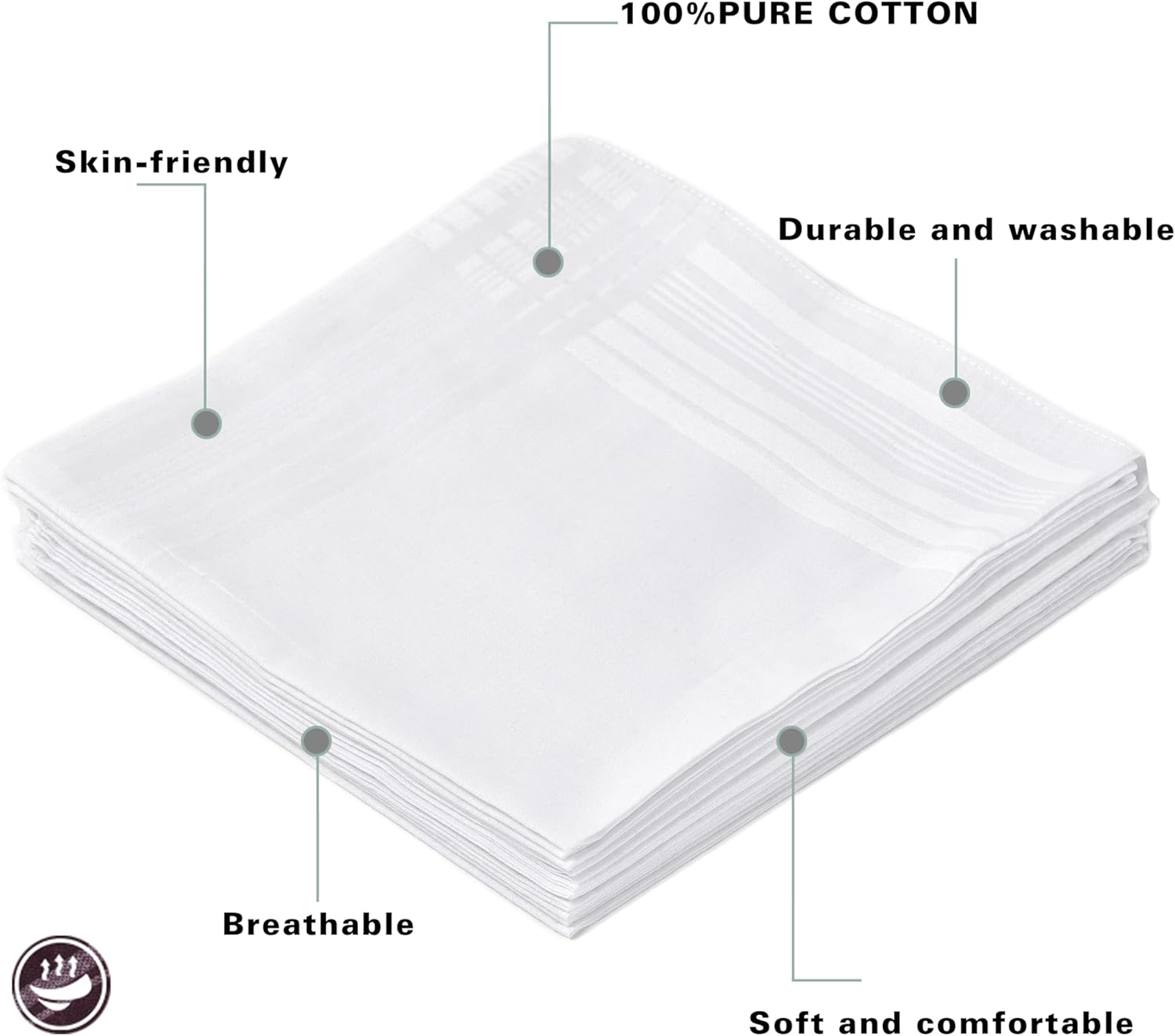 Saputangan Pria Putih Murni 10 - Handkerchief Cotton Men ulasan dan harga