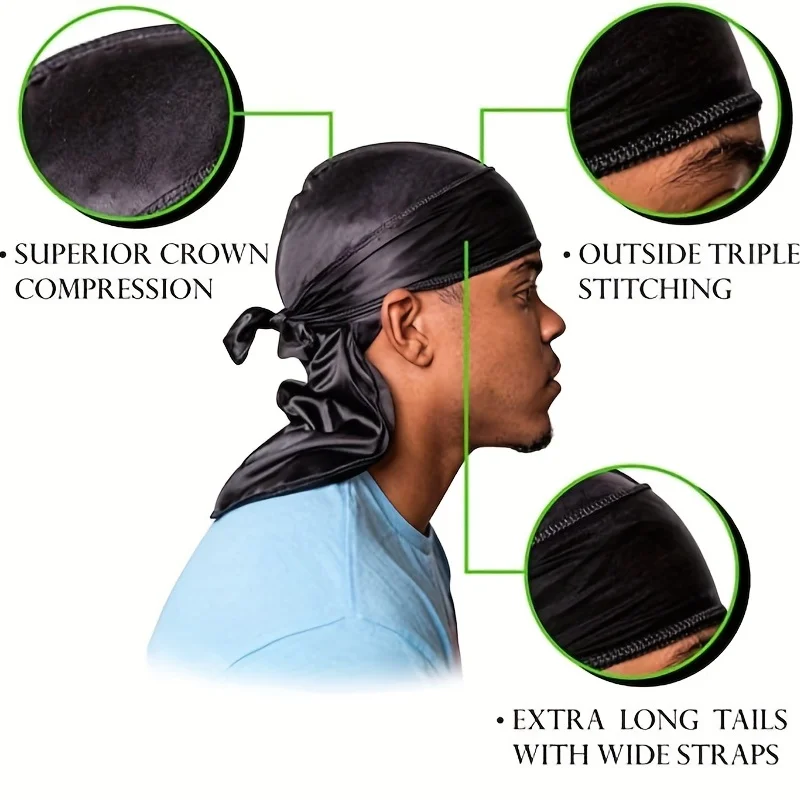 Bandana sutra pria, penutup ke - Bandana Doo Rag ulasan dan harga