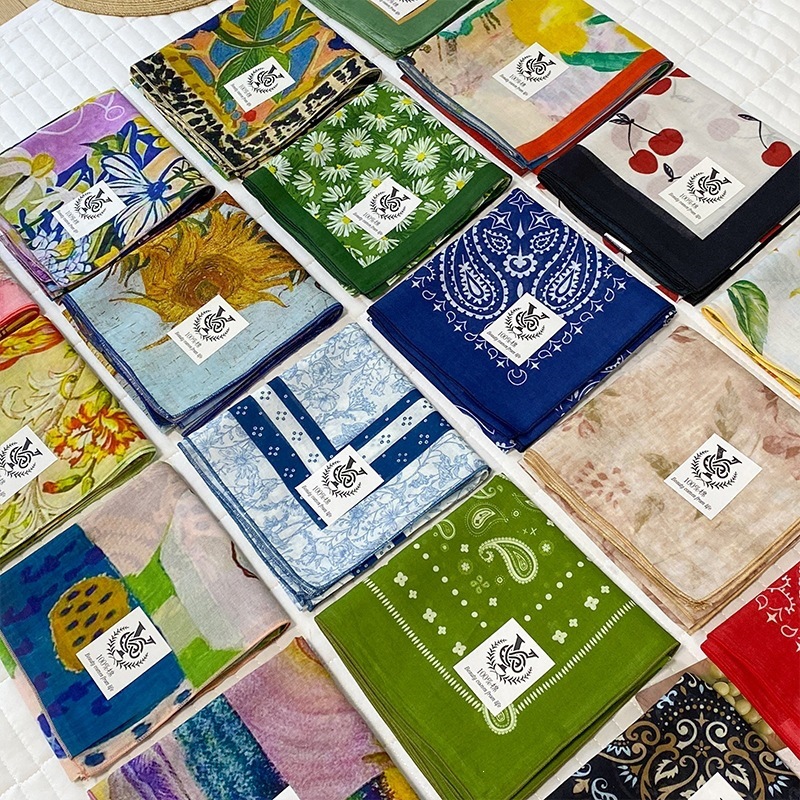 Syal Persegi 100% Katun untuk  - Bandana Cotton ulasan dan harga