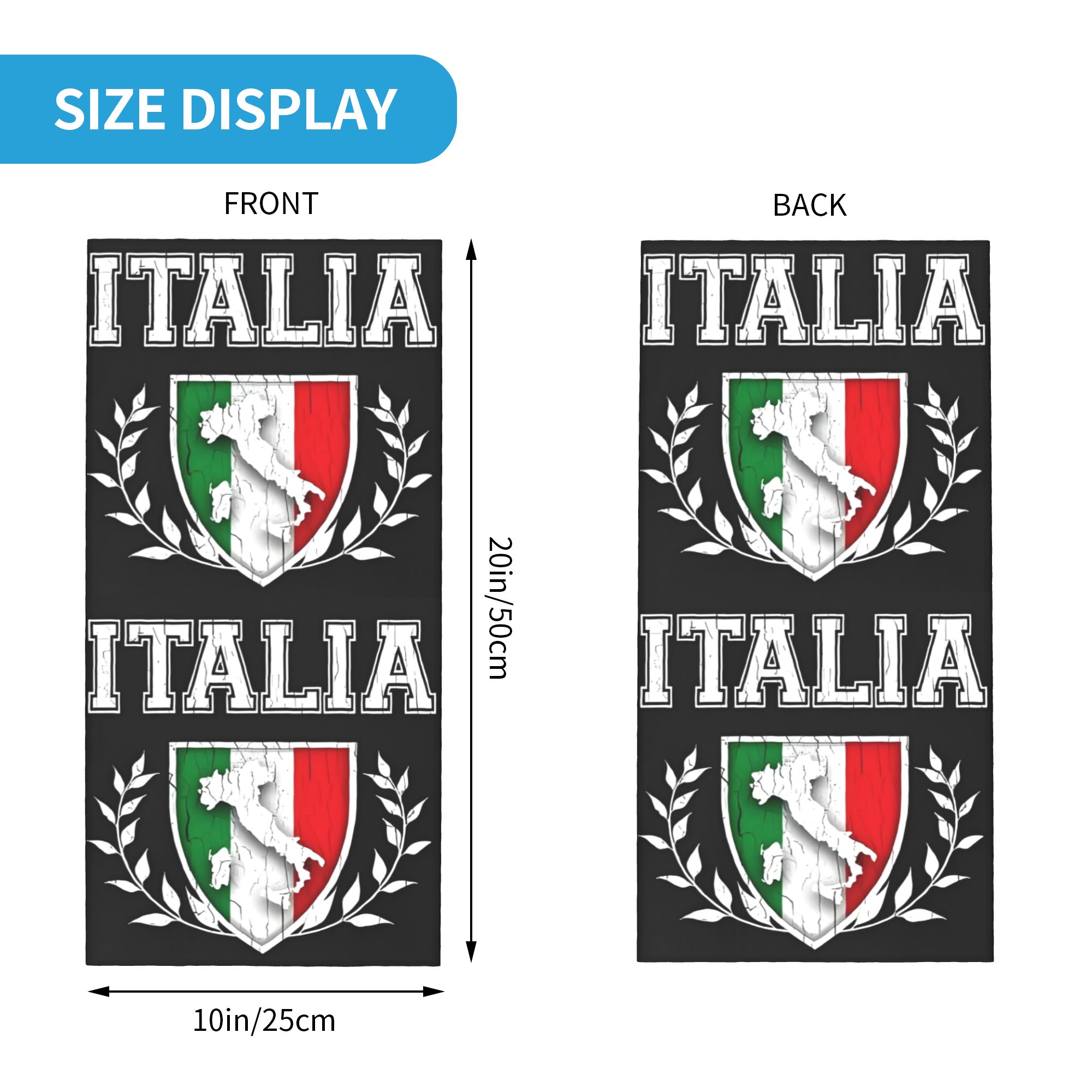 Bandana Bendera Italia Kustom, - Neck Warmer Tube ulasan dan harga