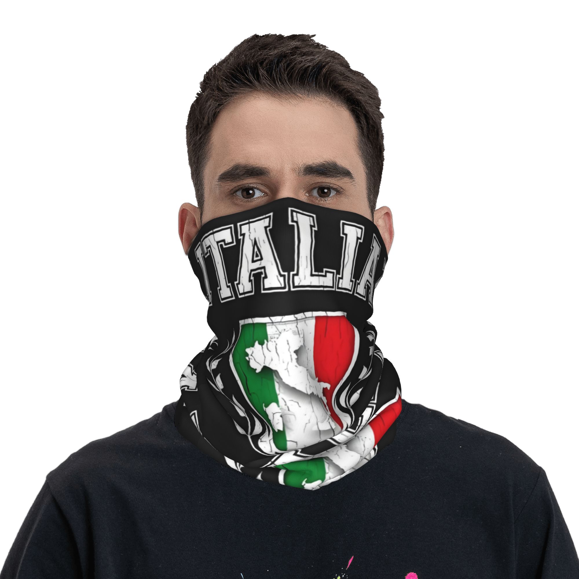 Bandana Bendera Italia Kustom, - Neck Warmer Tube ulasan dan harga