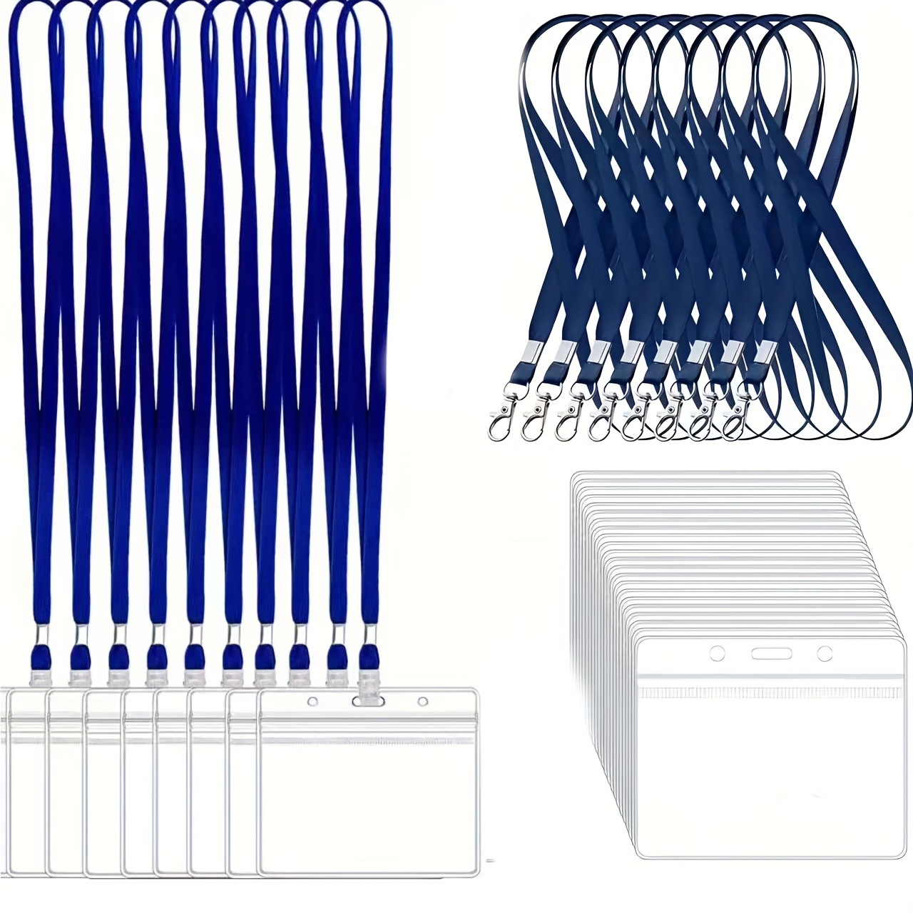 10 Set Tempat Kartu ID PVC Tra - Lanyard Badge Holder ulasan dan harga