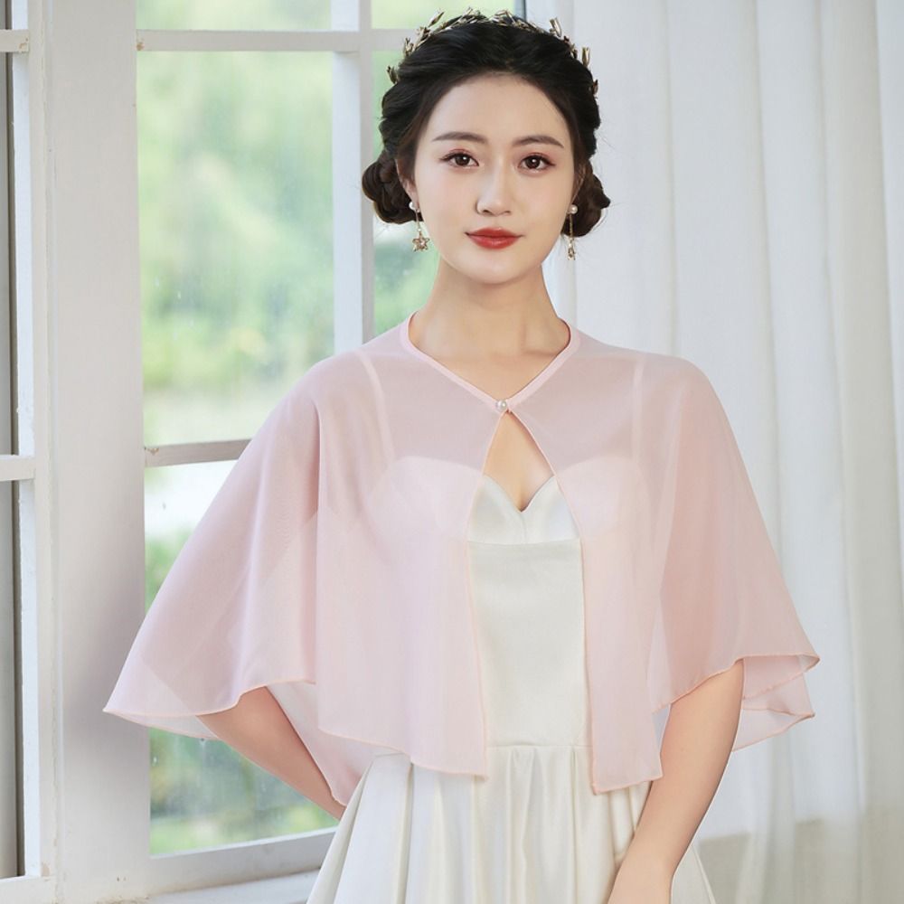 Capelet Chiffon Vintage Desain - Stole Wedding Shawl ulasan dan harga