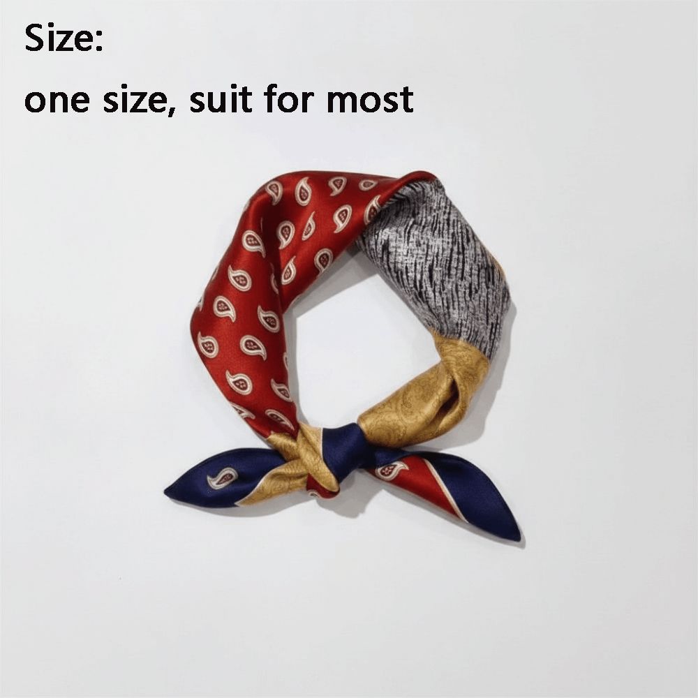 Bahan Sutra Syal Persegi Motif - Face Scarf Mask ulasan dan harga
