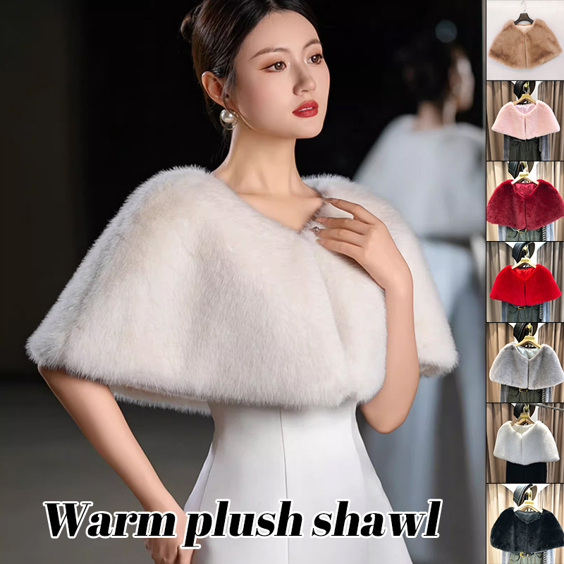 Syal bulu imitasi untuk wanita - Stole Wedding Shawl ulasan dan harga
