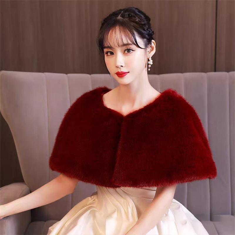 Syal bulu imitasi untuk wanita - Stole Wedding Shawl ulasan dan harga