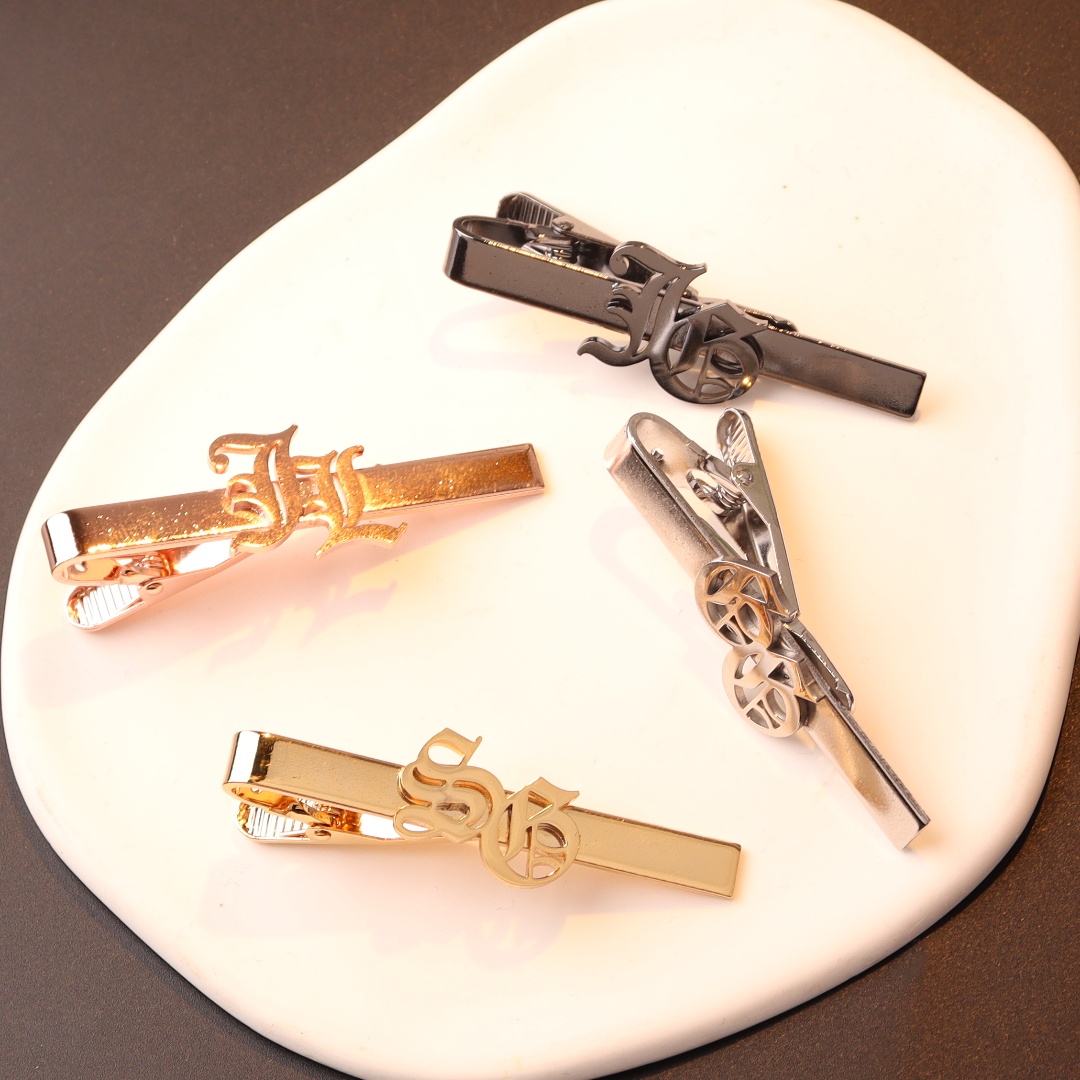 Klip dasi inisial nama kustom  - Tie Clip Silver ulasan dan harga
