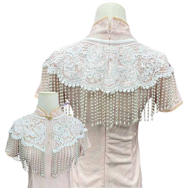 Selendang Rumbai Mutiara Vinta - Stole Wedding Shawl ulasan dan harga