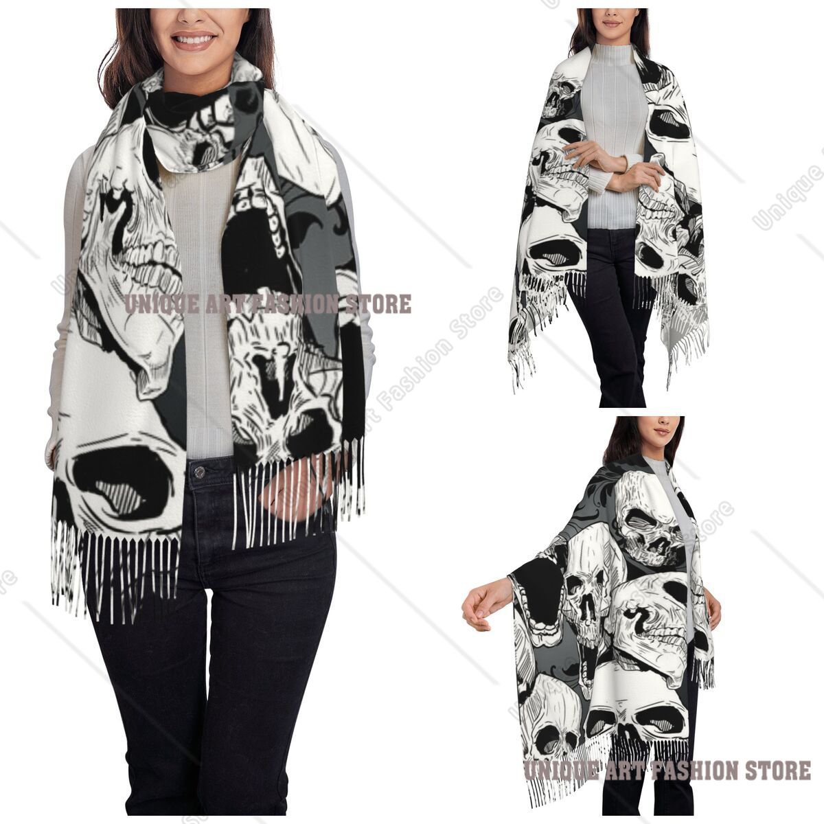Selendang Rumbai Wanita Motif  - Pashmina Wrap Large ulasan dan harga