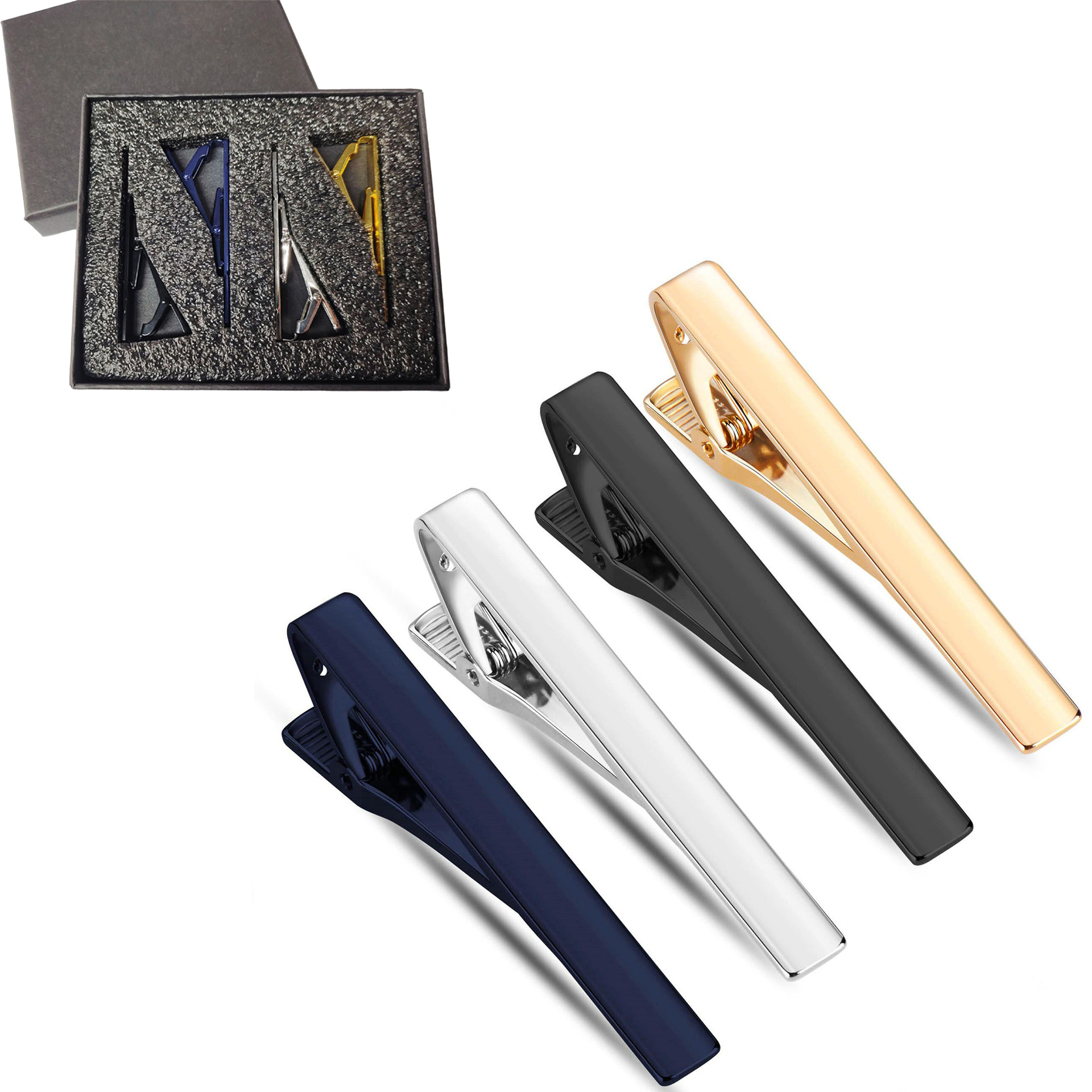 Penjepit Dasi Logam 1/4/6 Pcs  - Tie Bar Set Gift ulasan dan harga