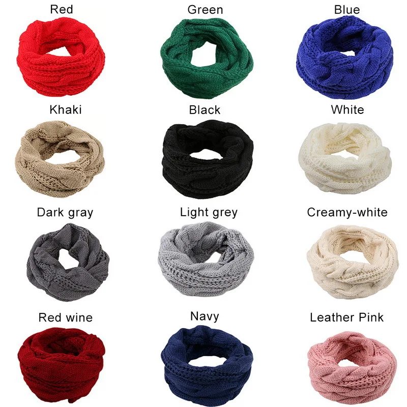 Syal rajut berusuk tebal pria  - Infinity Scarf Knit ulasan dan harga